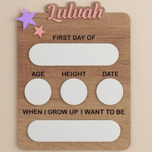 First Day School Sign With Stars