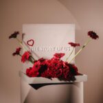 The Story of us - Photo album with flower arrangement