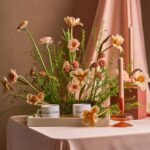 Personalized twin mugs with Amaya’s flower arrangements