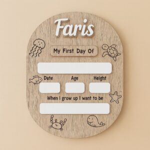 Reusable Sea-themed first day of school sign