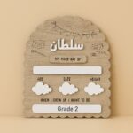 Reusable cloud-themed first day of school sign