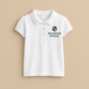 School polo tshirt with logo embroidery
