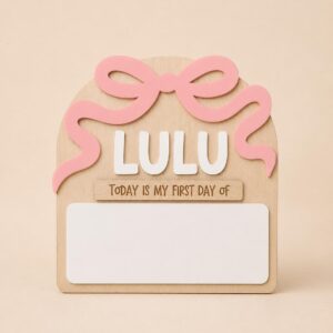 Personalized First Day of School Sign
